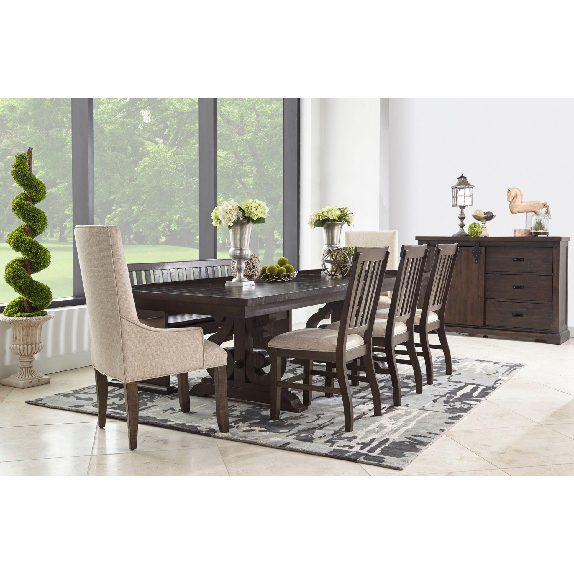  Elements International Stone Bench DST100PW IMAGE 2