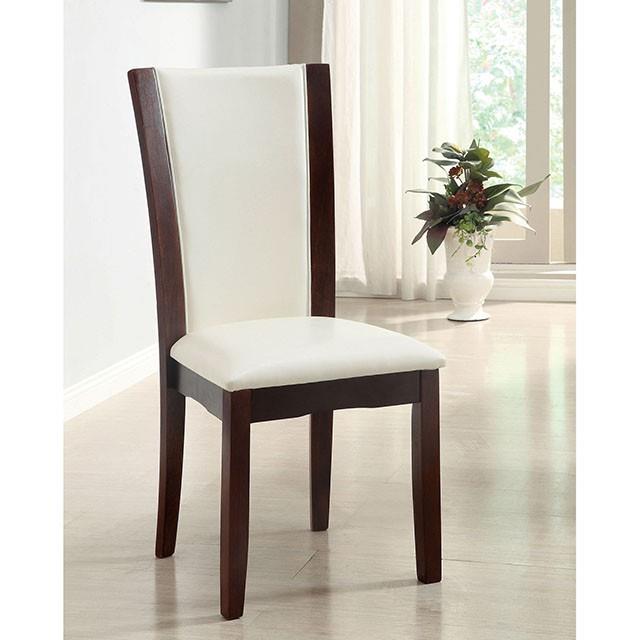  Furniture of America Manhattan Dining Table with Glass Top and Pedestal Base CM3710T-TABLE IMAGE 5