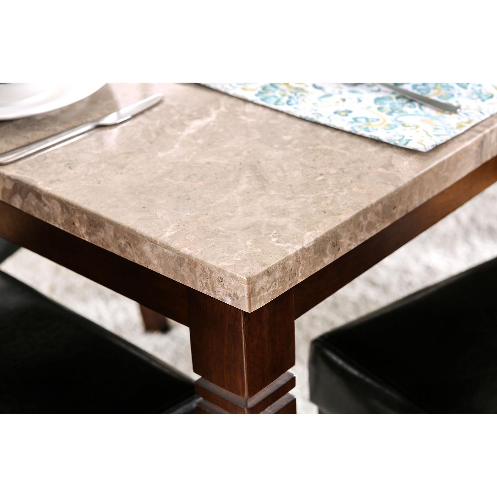  Furniture of America Marstone Dining Table with Marble Top CM3368T IMAGE 2
