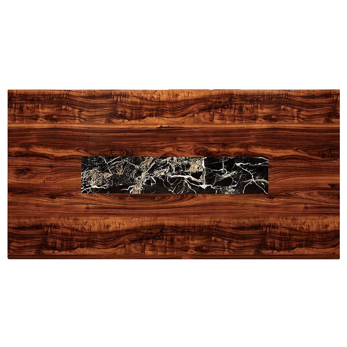  Furniture of America Bonneville Dining Table with Faux Marble Top and Trestle Base CM3824T-TABLE IMAGE 3