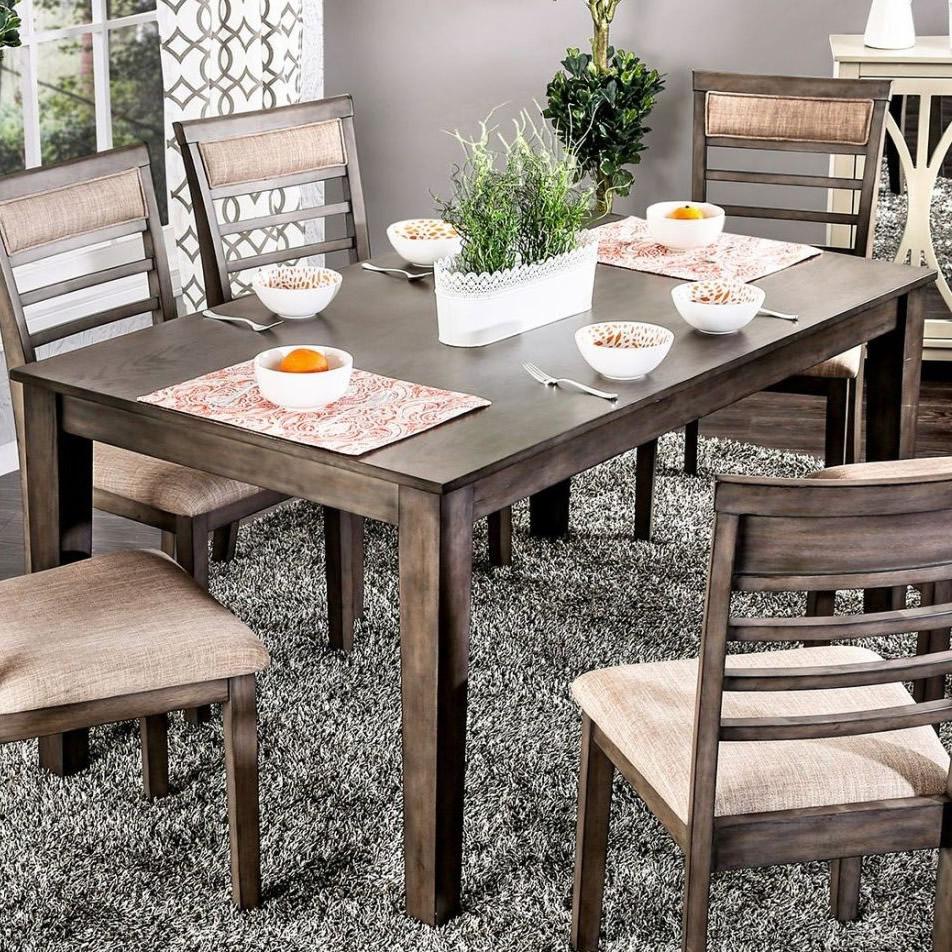  Furniture of America Taylah 7 pc Dinette CM3607T-7PK IMAGE 3