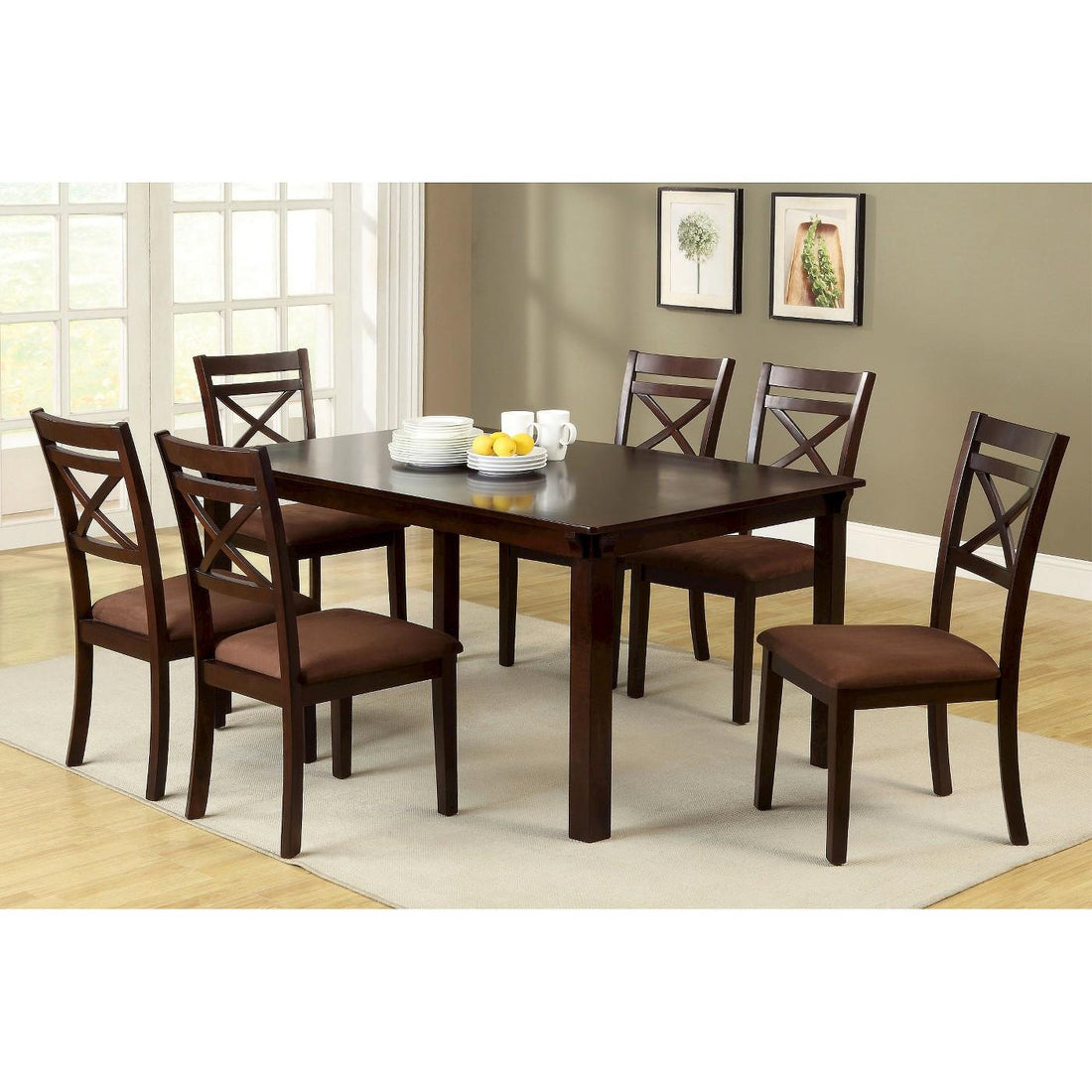  Furniture of America Weston 7 pc Dinette CM3400T-7PK IMAGE 1