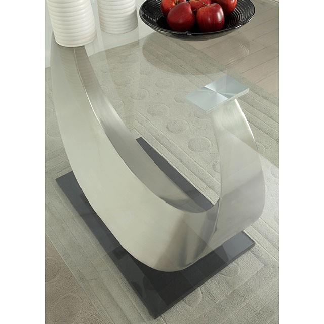  Furniture of America Orla Dining Table with Glass Top and Pedestal Base CM3726T-TABLE IMAGE 7