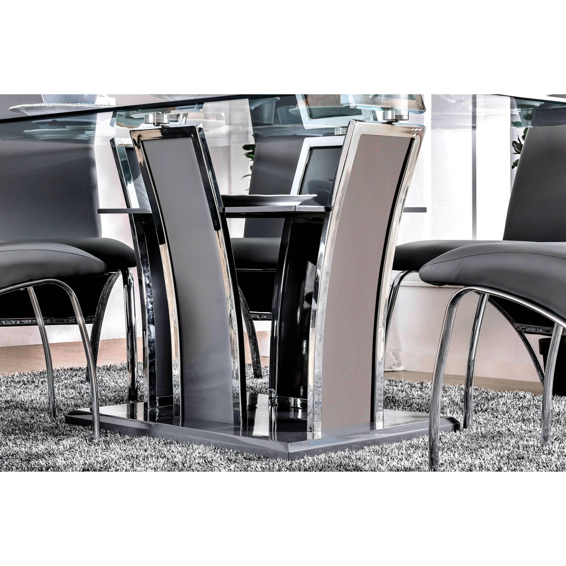  Furniture of America Glenview CM8372GY-T Dining Table, Gray IMAGE 3