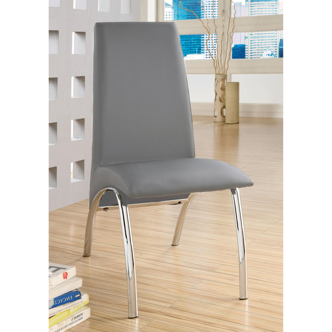  Furniture of America Wailoa CM8370GY-SC-2PK Side Chair, Gray IMAGE 1