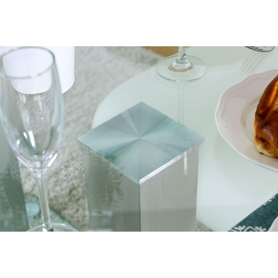  Furniture of America Richfield Dining Table with Glass Top and Pedestal Base CM3362T-TABLE IMAGE 1