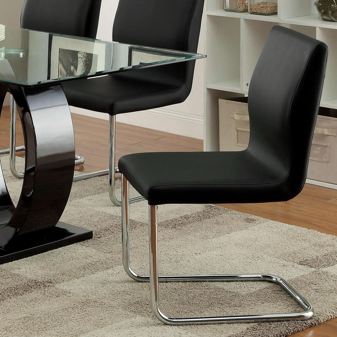  Furniture of America Lodia CM3825BK-SC-2PK Side Chair IMAGE 1