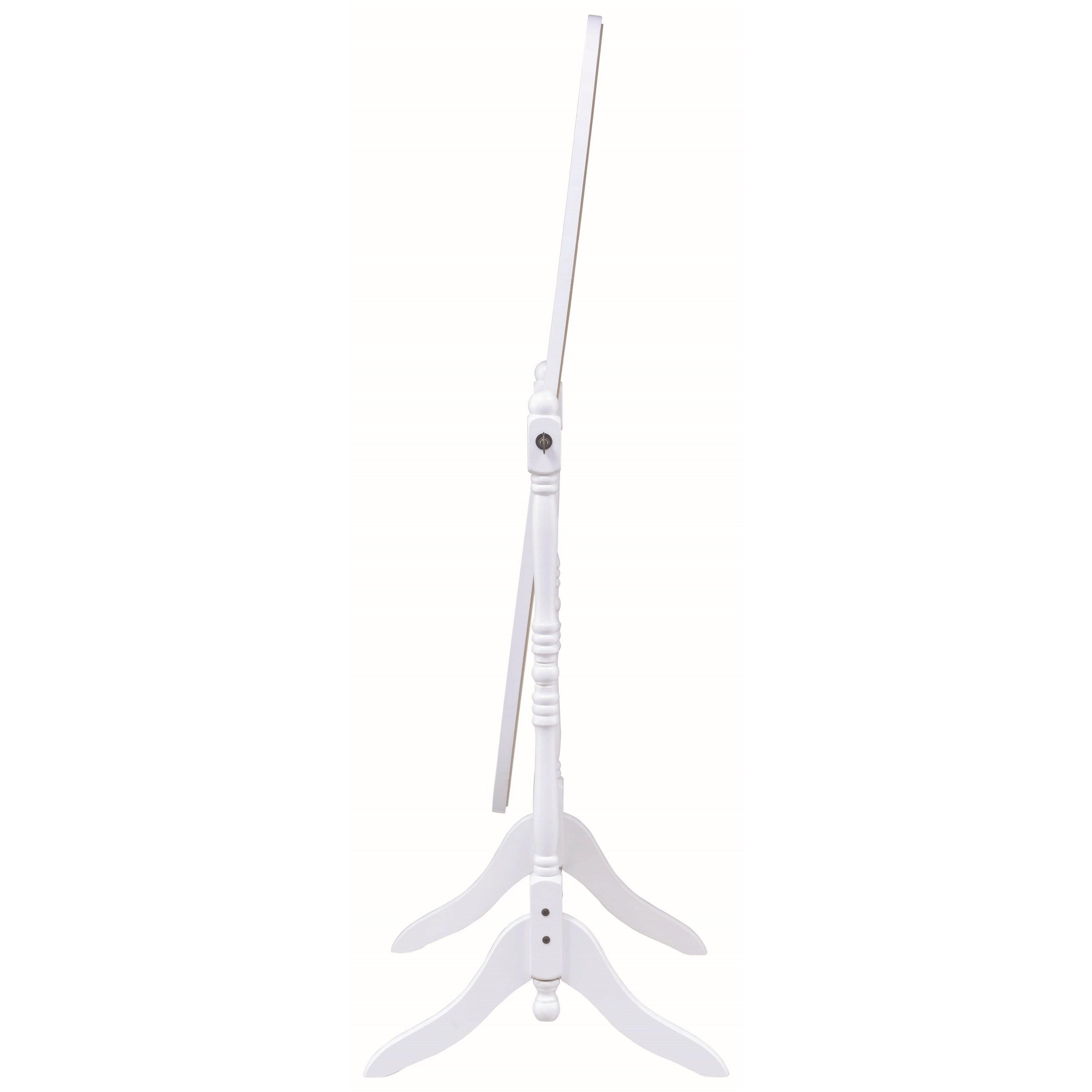  Coaster Furniture Foyet 950802 Wood Adjustable Full Length Cheval Mirror - White IMAGE 3