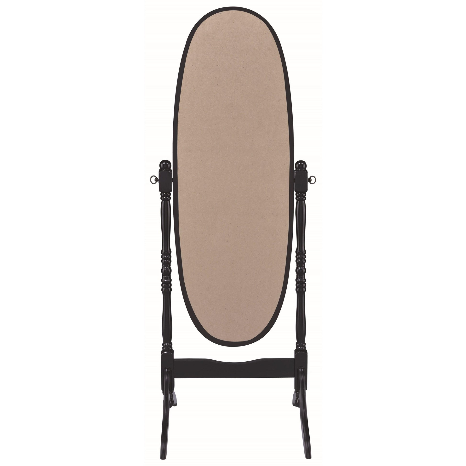  Coaster Furniture Foyet 950803 Wood Adjustable Full Length Cheval Mirror - Black IMAGE 4