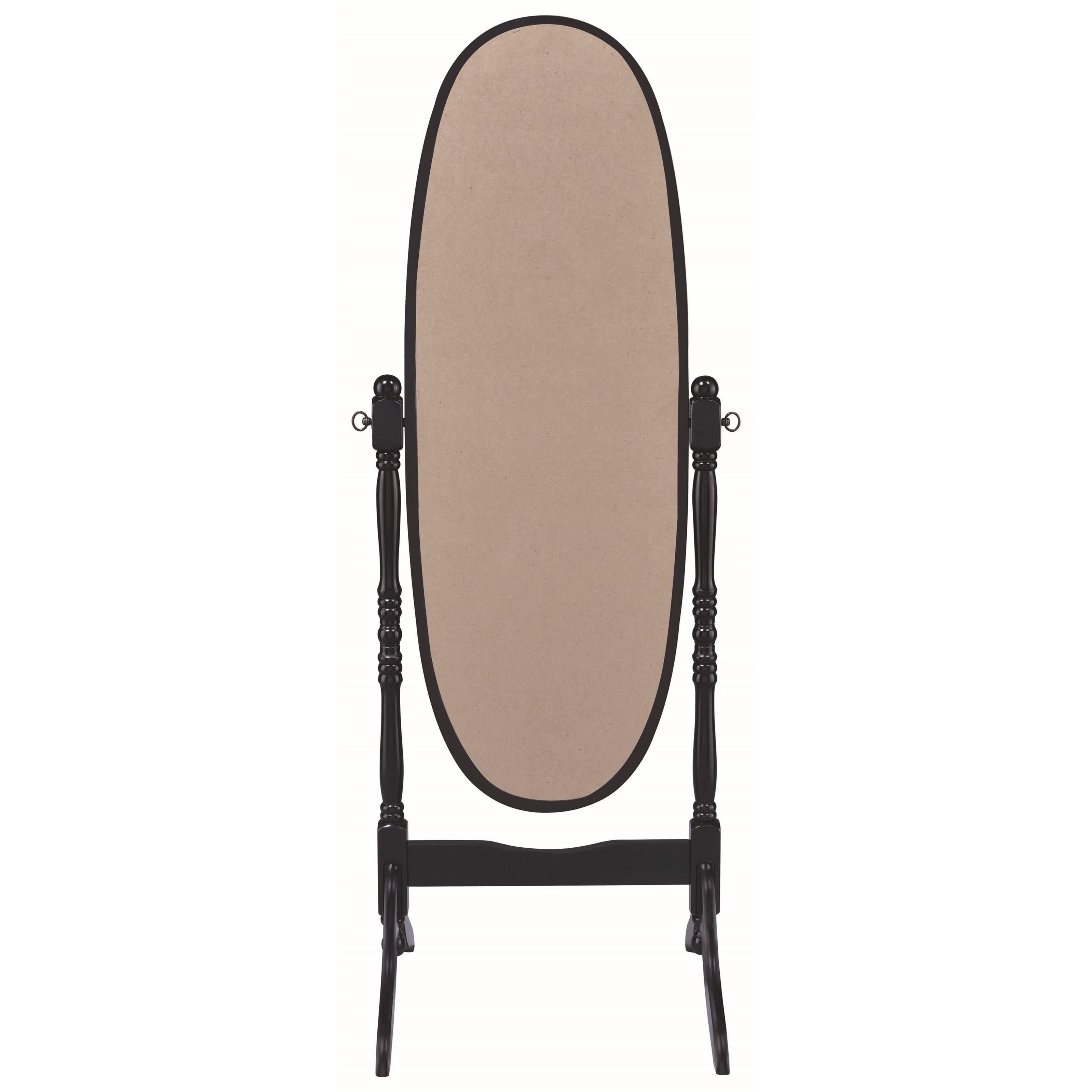  Coaster Furniture Foyet 950803 Wood Adjustable Full Length Cheval Mirror - Black IMAGE 4