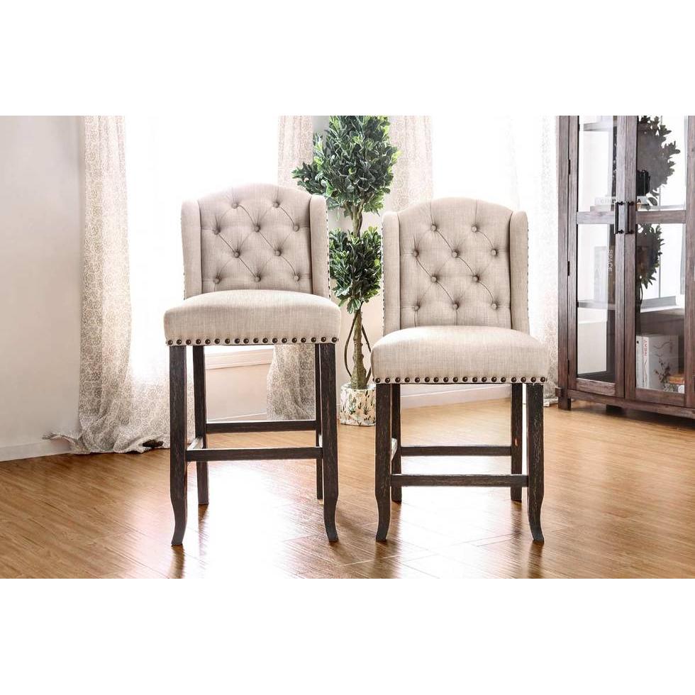  Furniture of America Sania CM3324BK-BCW-2PK Bar Chair IMAGE 7