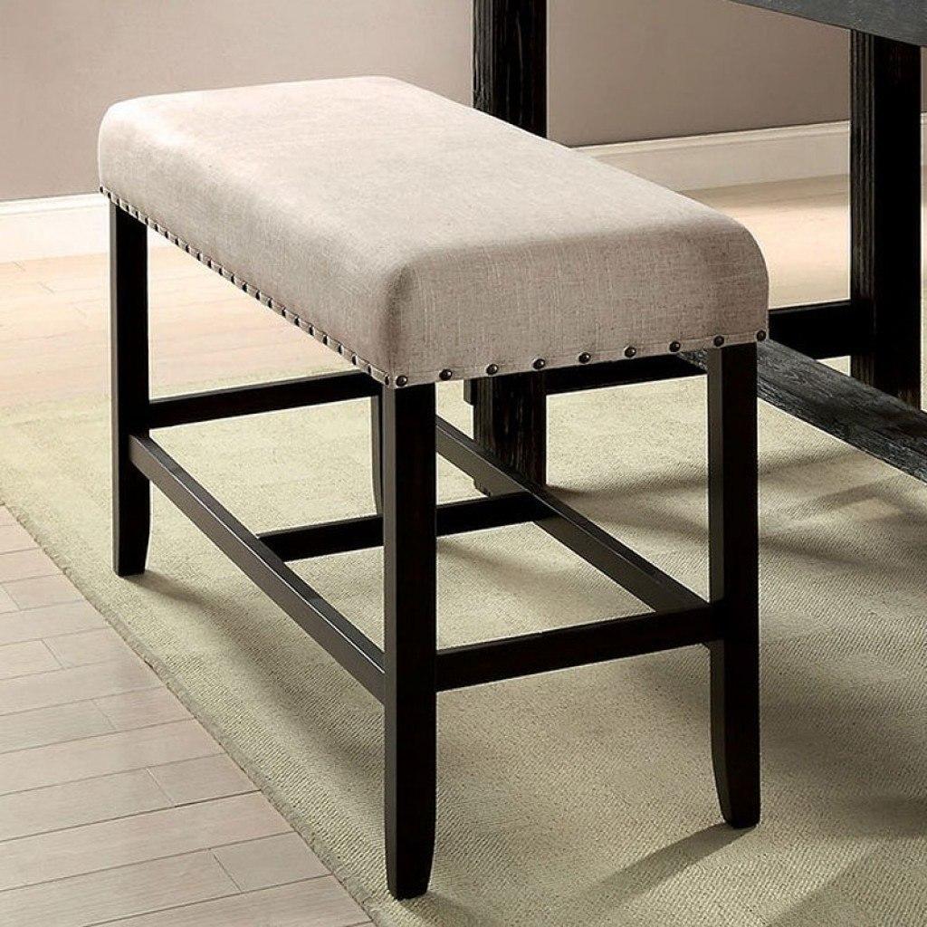  Furniture of America Sania CM3324BK-PBN Counter Height Bench IMAGE 3