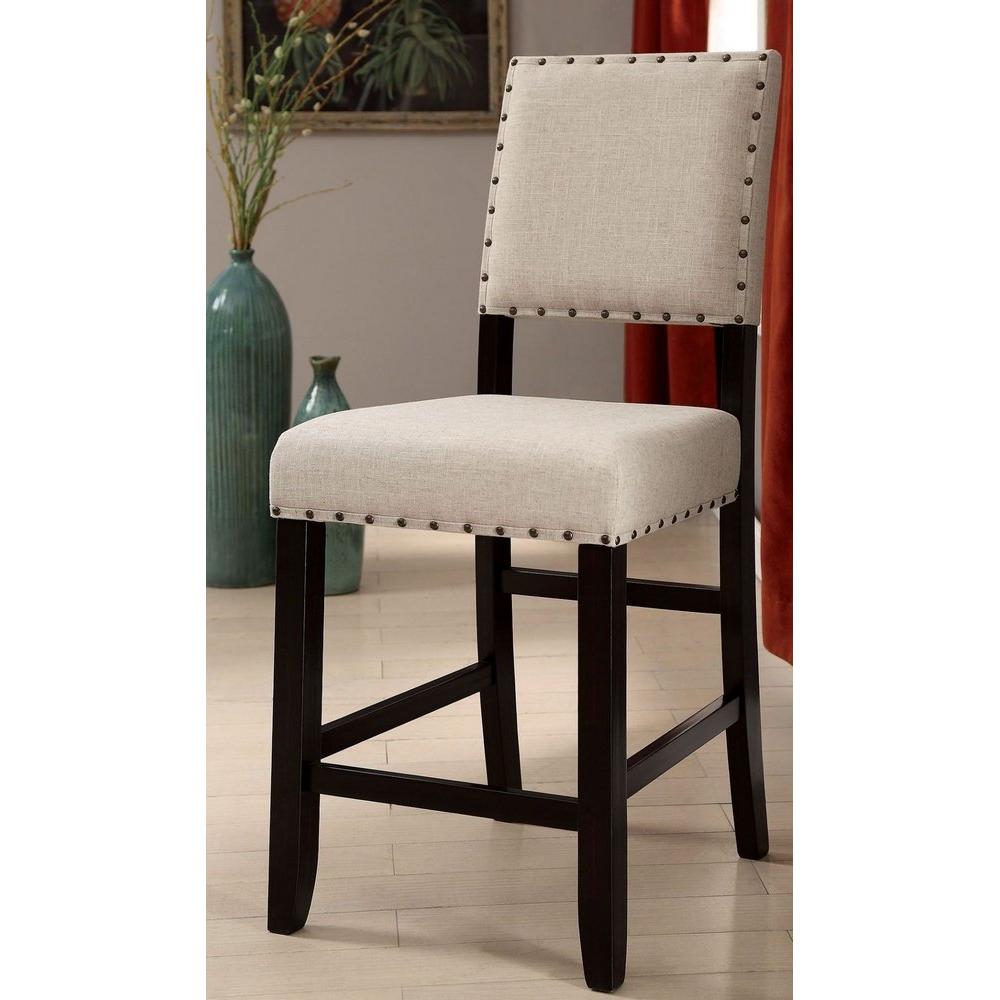  Furniture of America Sania CM3324BK-PC-2PK Counter Height Chair IMAGE 1