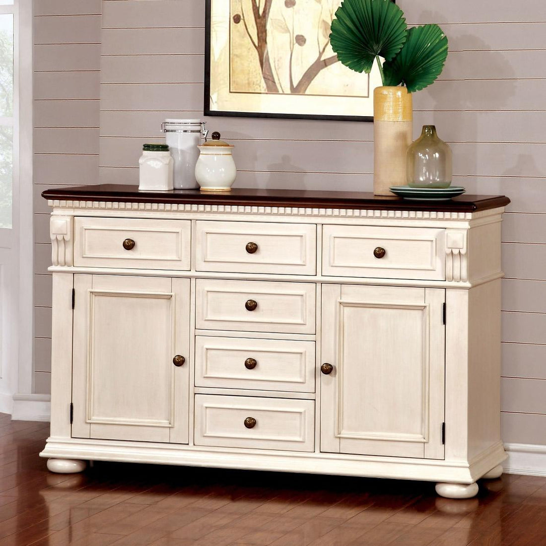  Furniture of America Sabrina Server CM3199WC-SV IMAGE 1