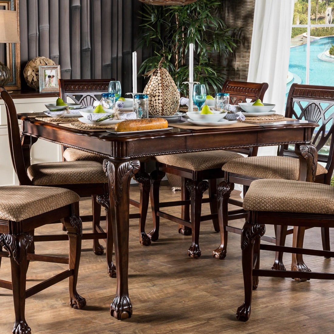  Furniture of America Petersburg CM3185PT Counter Height Table IMAGE 1