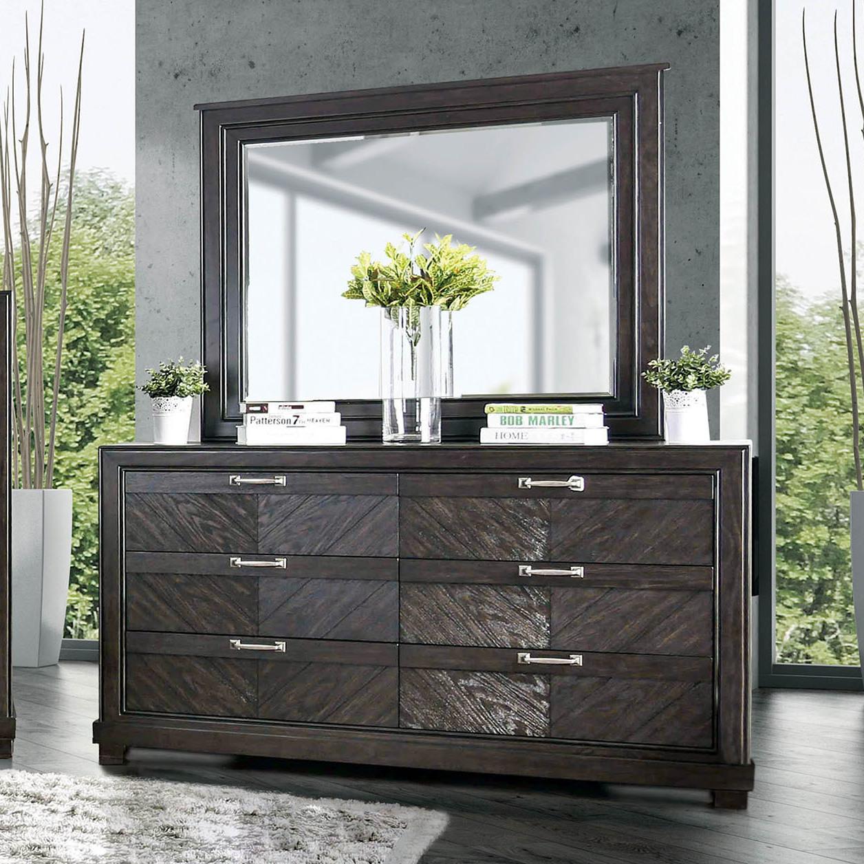  Furniture of America Argyros Dresser Mirror CM7315M IMAGE 2