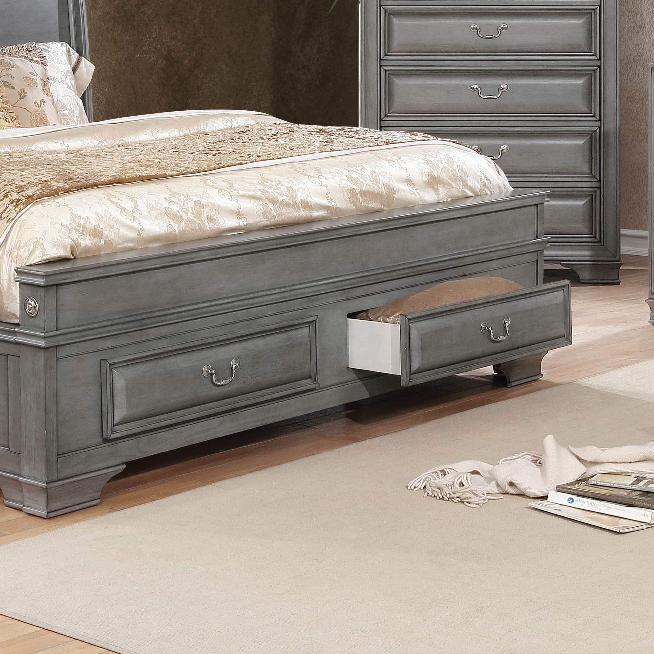  Color_Grey  Size_California King  -- Brandt CM7302GY-CK California King Bed IMAGE 3