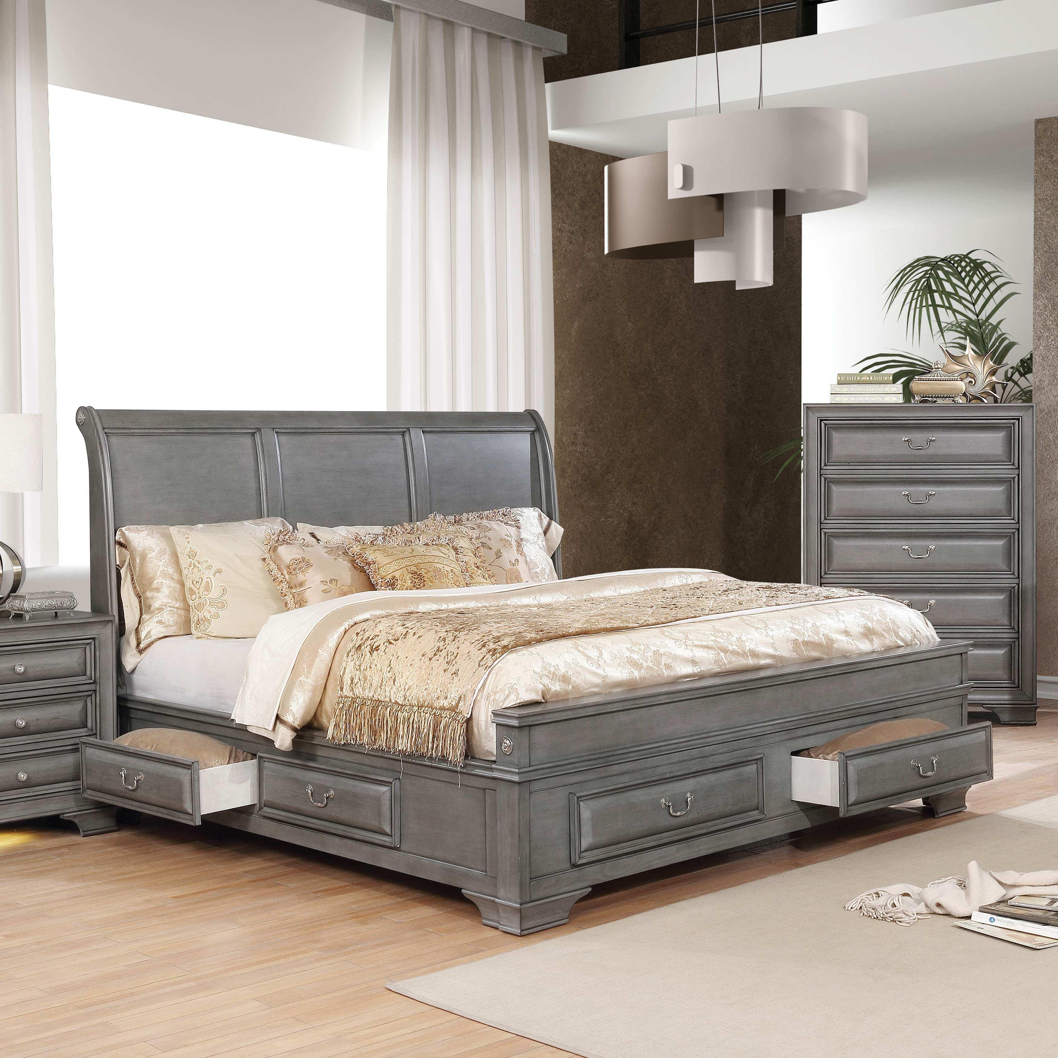  Color_Grey  Size_King  -- Brandt CM7302GY-EK King Bed IMAGE 2