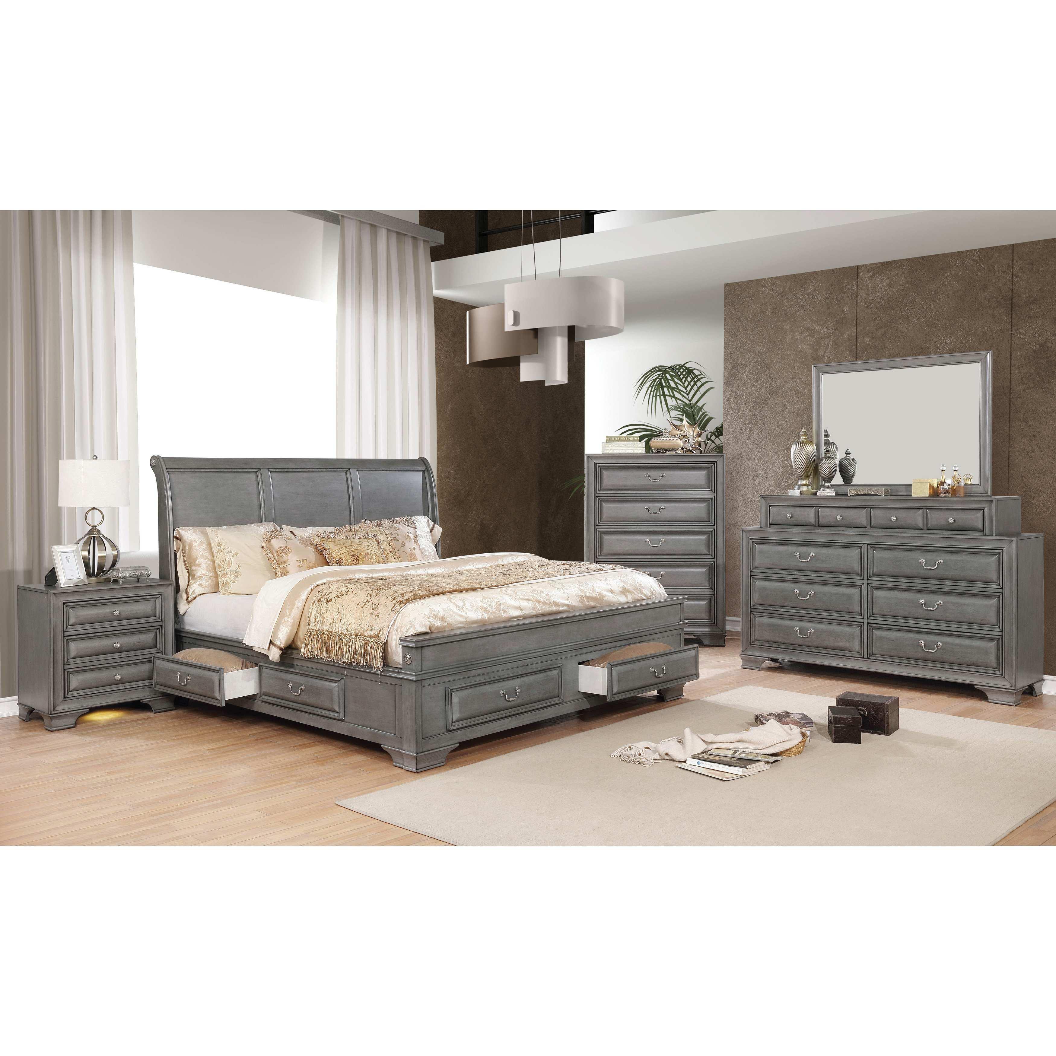  Color_Grey  Size_King  --  Brandt CM7302GY-EK King Bed IMAGE 5