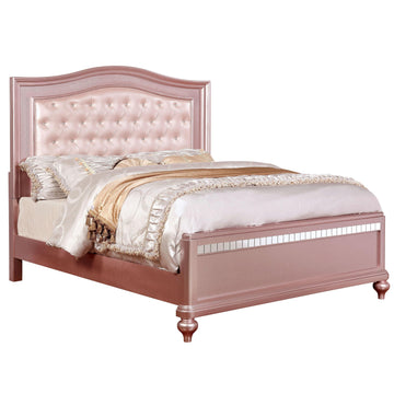  Color_Rose Gold  Size_Queen  -- Ariston Upholstered Panel Bed IMAGE 1