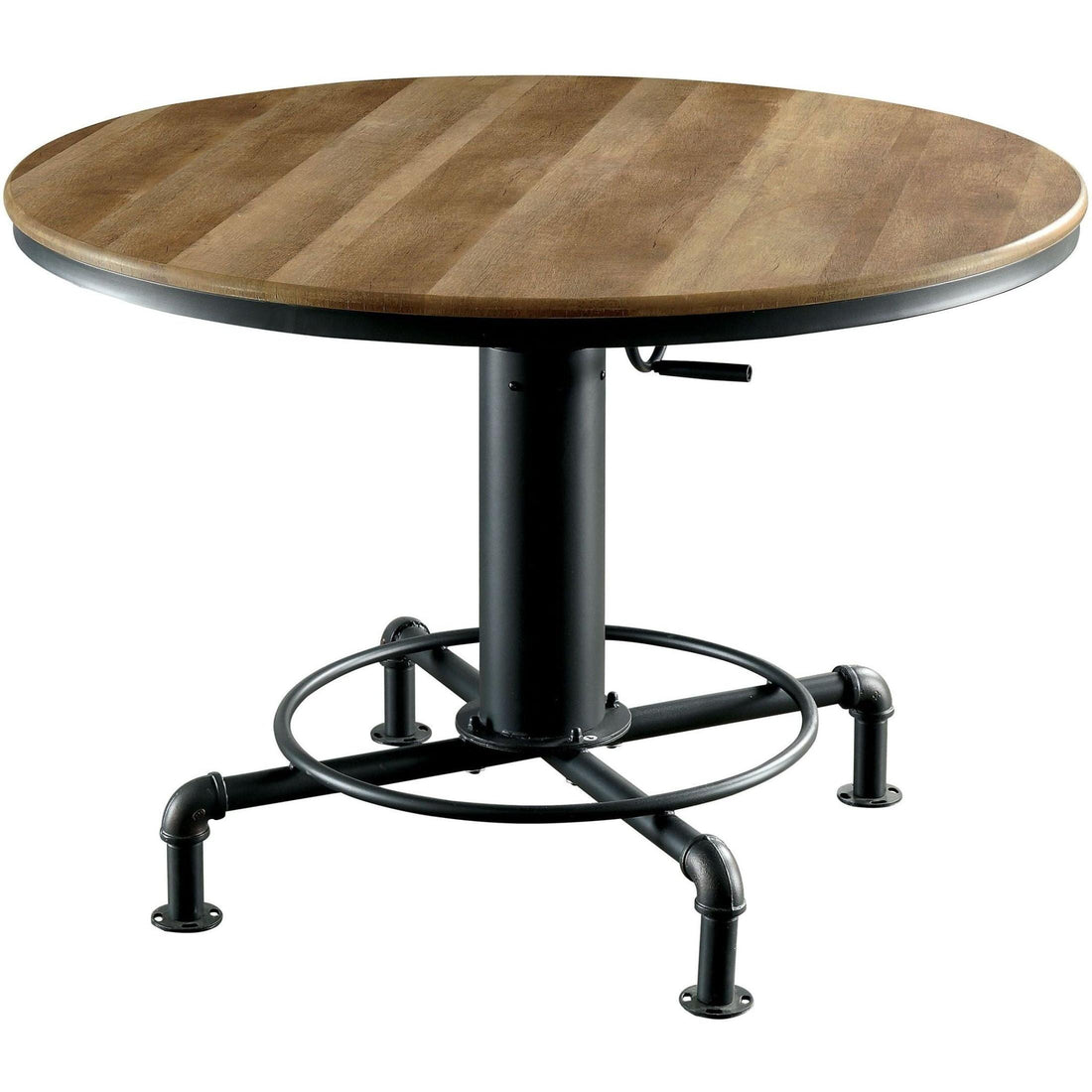  Furniture of America Round Fran Dining Table with Pedestal Base CM3373RT-TABLE IMAGE 1