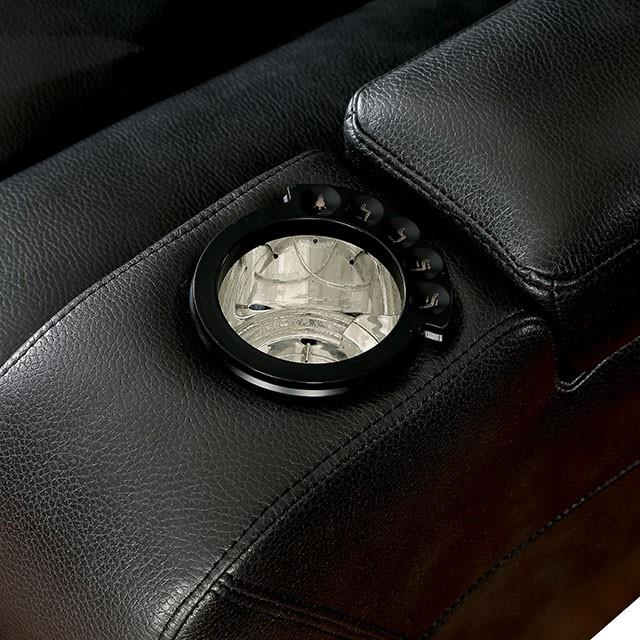  Furniture of America Zaurak Power Reclining Leatherette Loveseat CM6291-LV IMAGE 3