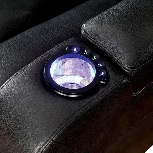  Furniture of America Zaurak Power Reclining Leatherette Loveseat CM6291-LV IMAGE 4