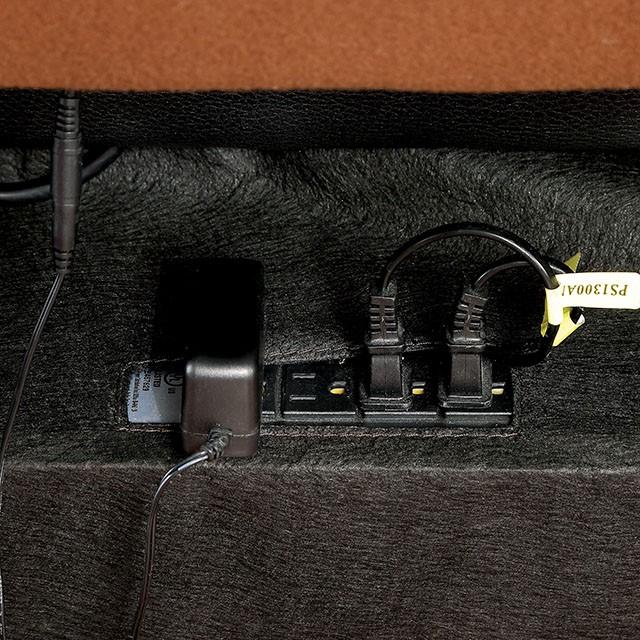  Furniture of America Zaurak Power Reclining Leatherette Loveseat CM6291-LV IMAGE 5