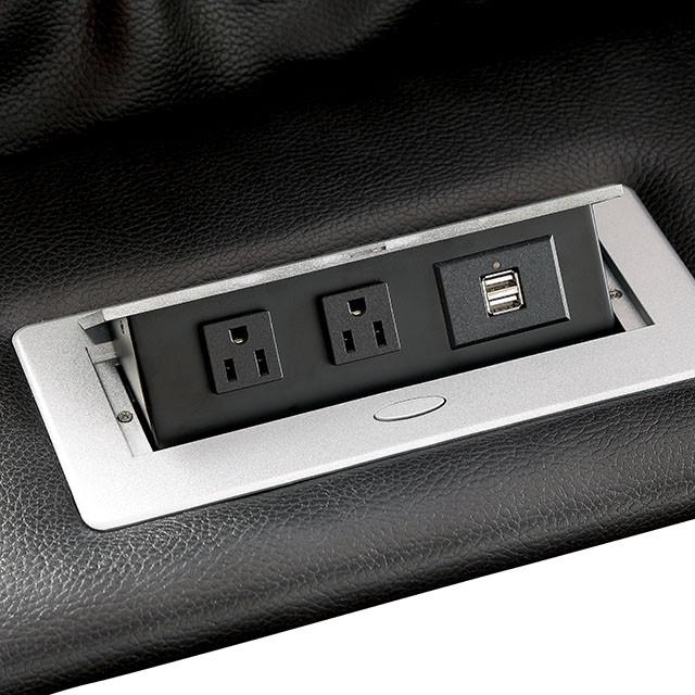  Furniture of America Zaurak Power Reclining Leatherette Loveseat CM6291-LV IMAGE 7