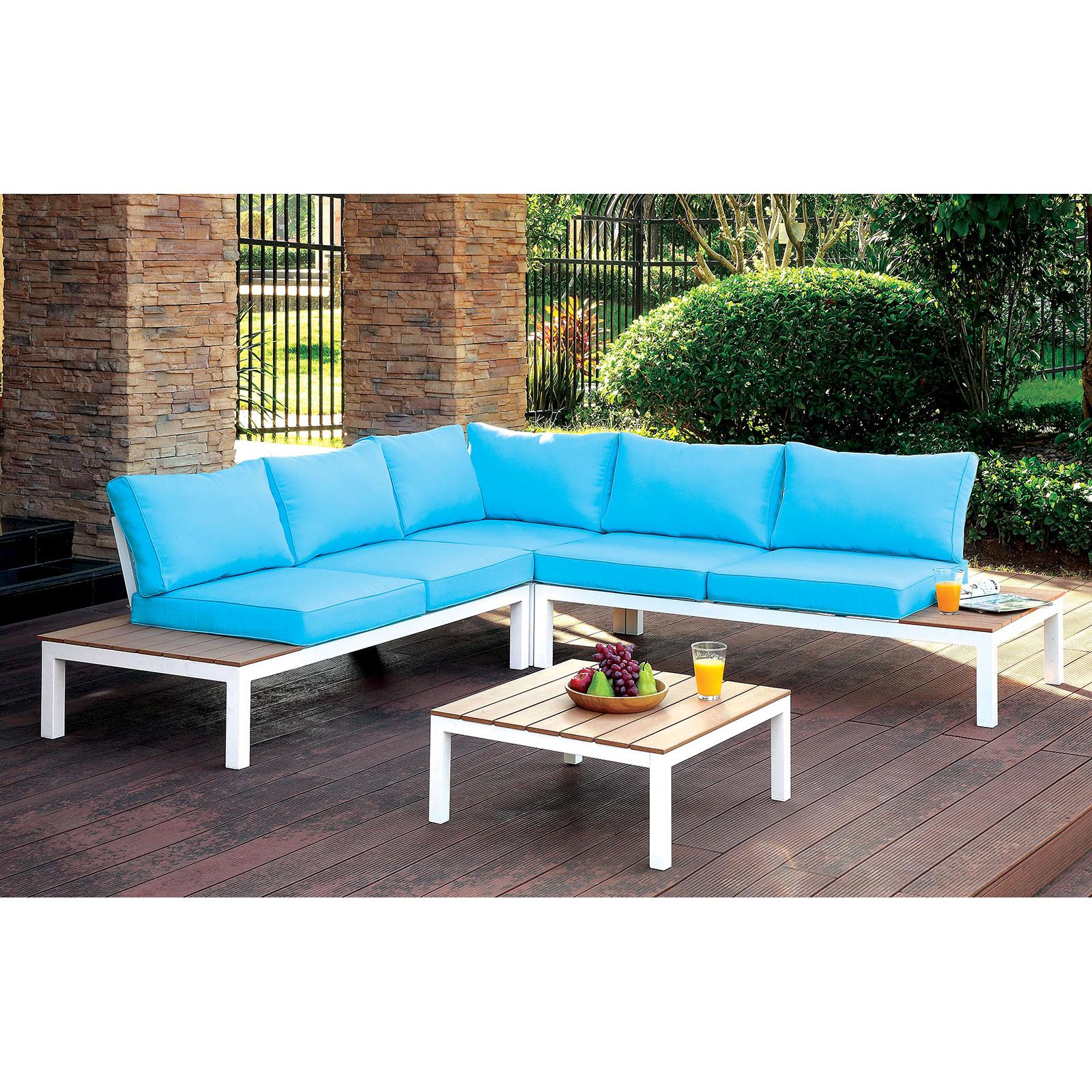  Furniture of America Winona CM-OS2580-PK Patio Sectional w/ Ottoman IMAGE 2