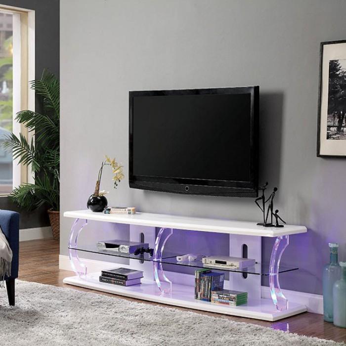  Furniture of America Ernst TV Stand with Cable Management CM5901WH-TV-60 IMAGE 3