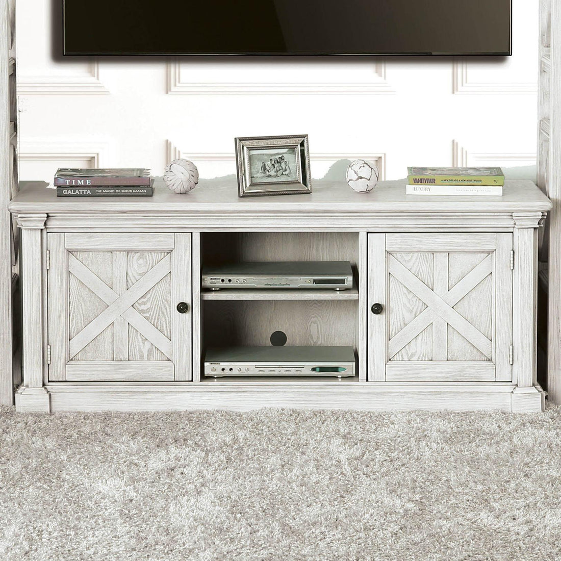  Furniture of America Georgia TV Stand with Cable Management CM5089-TV-60 IMAGE 1