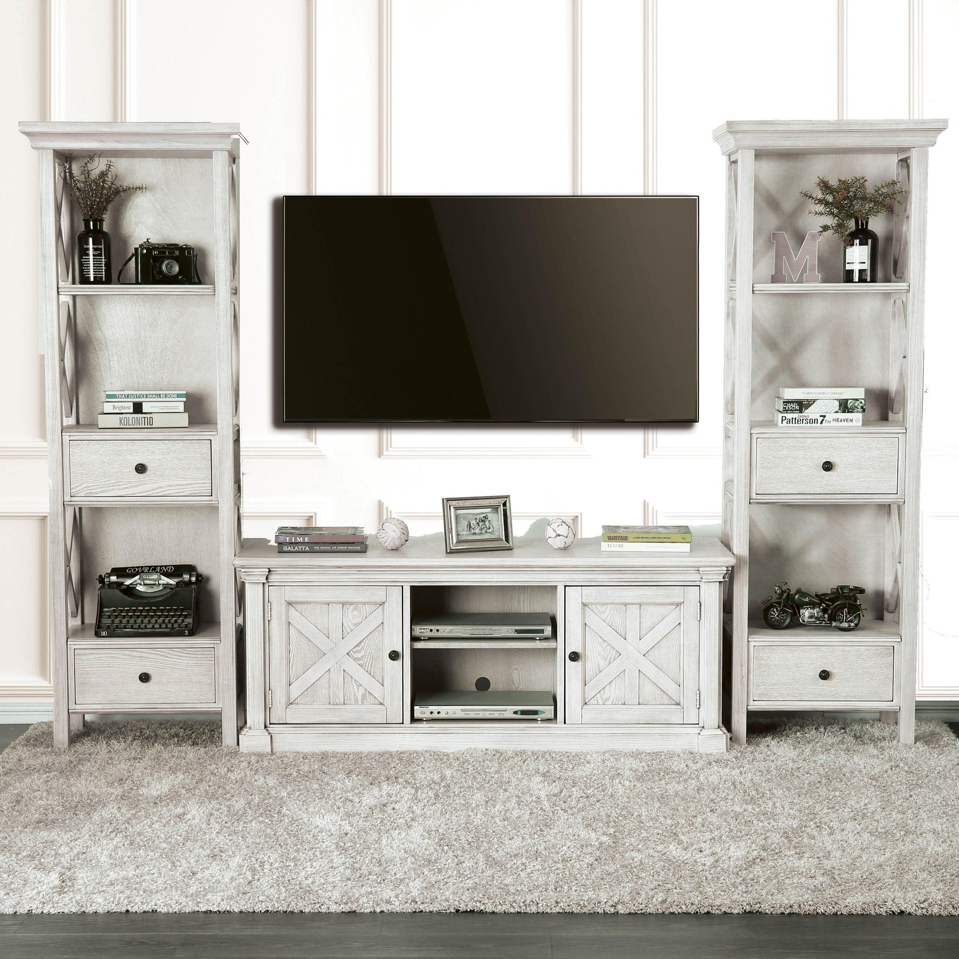  Furniture of America Georgia TV Stand with Cable Management CM5089-TV-60 IMAGE 2