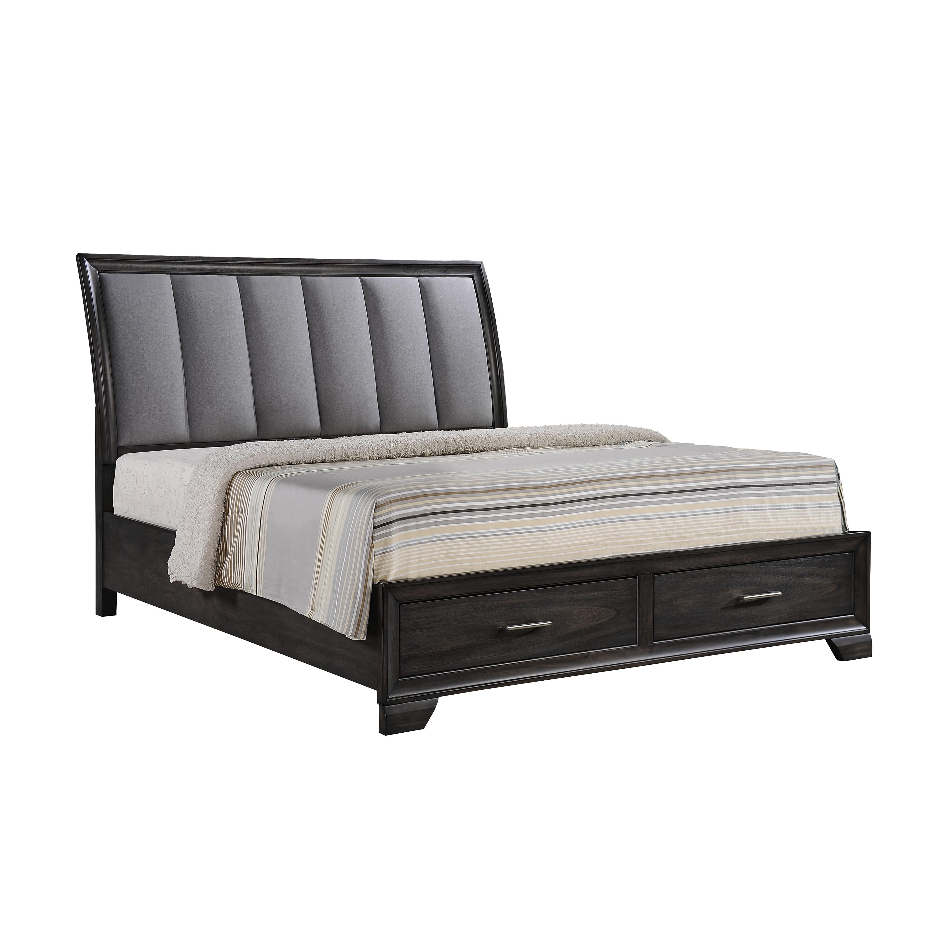  Size_Queen  -- Jaymes Upholstered Sleigh Bed with Storage IMAGE 3