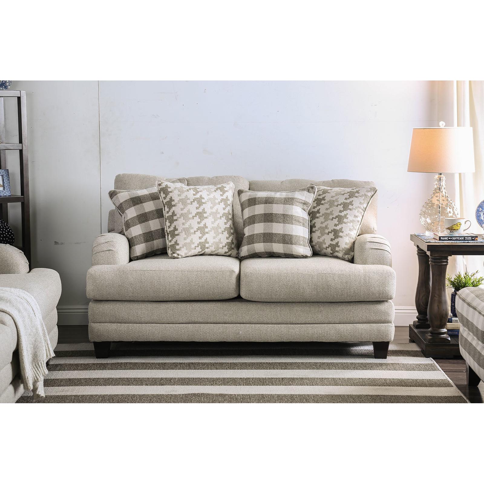  Furniture of America Christine Stationary Fabric Loveseat SM8280-LV IMAGE 2