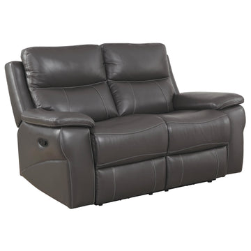  Furniture of America Lila Reclining Leather Match Loveseat CM6540-LV IMAGE 1