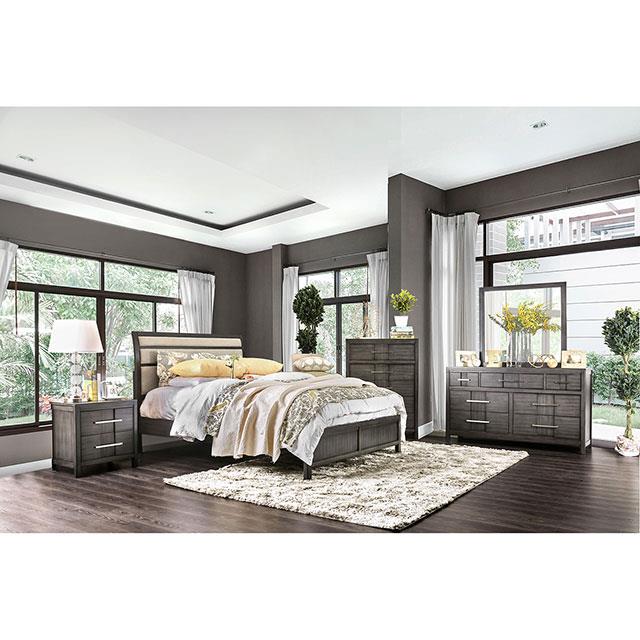  Furniture of America Berenice 2-Drawer Nightstand CM7580GY-N IMAGE 1