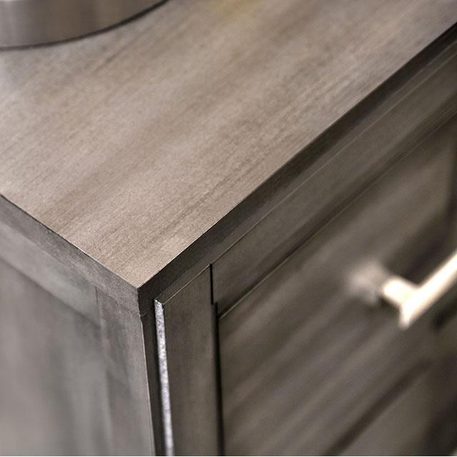  Furniture of America Berenice 2-Drawer Nightstand CM7580GY-N IMAGE 3
