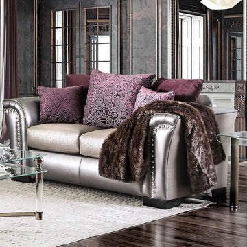  Furniture of America Benigno Stationary Fabric Loveseat SM6412-LV IMAGE 1