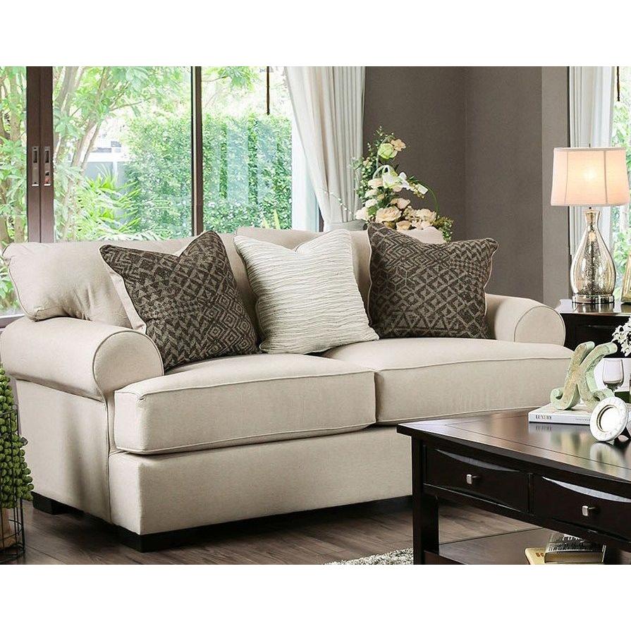  Furniture of America Gilda Stationary Fabric Loveseat SM1272-LV IMAGE 1