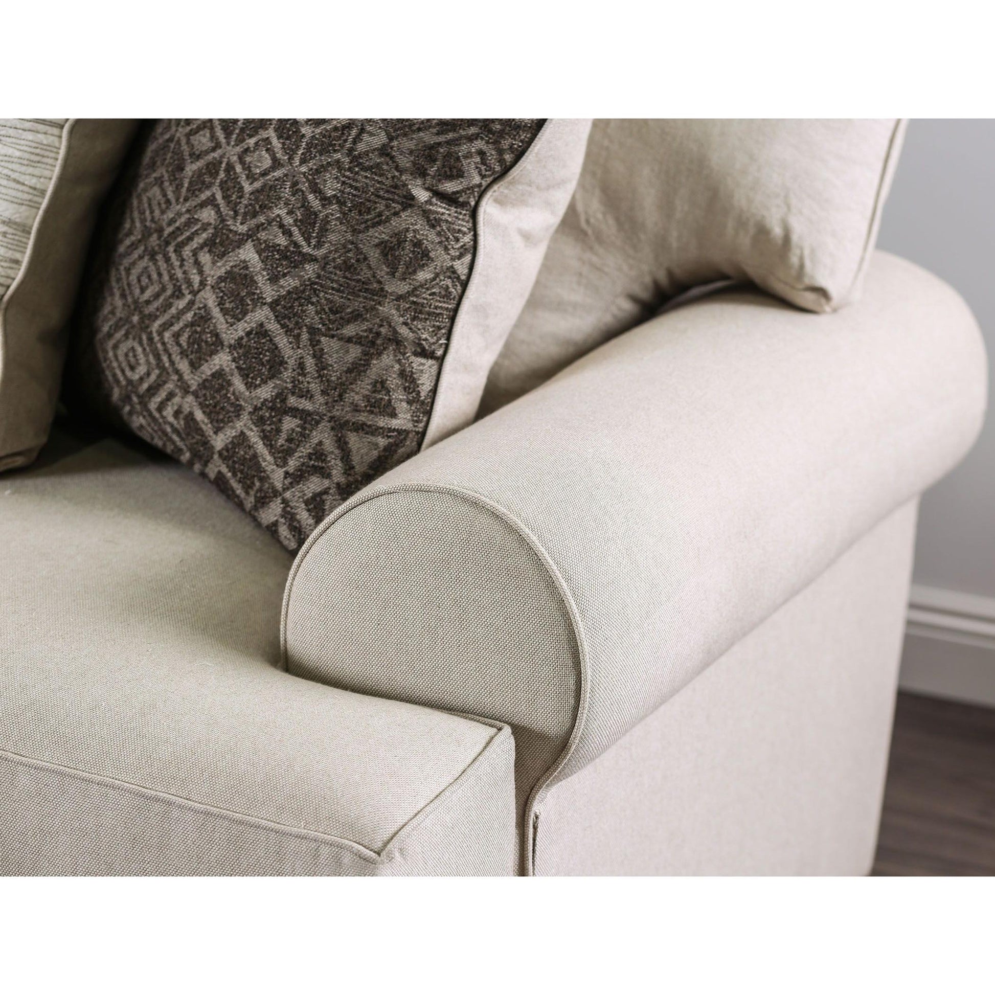  Furniture of America Gilda Stationary Fabric Loveseat SM1272-LV IMAGE 3