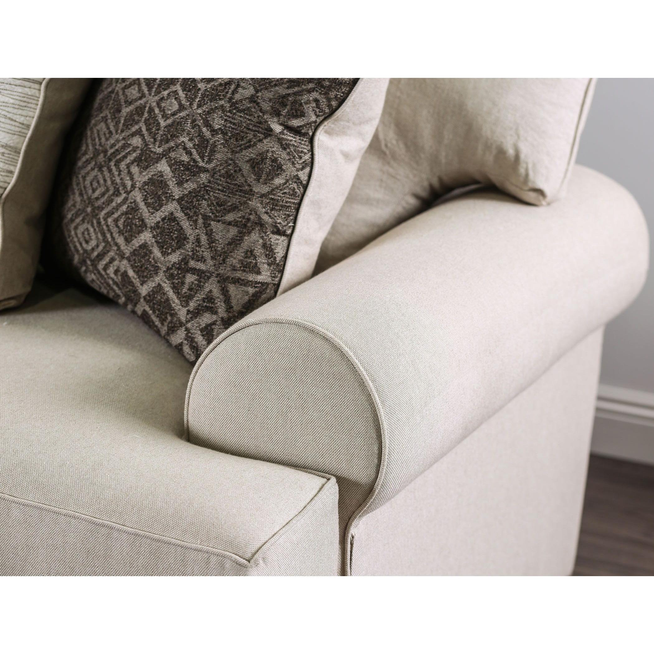  Furniture of America Gilda Stationary Fabric Loveseat SM1272-LV IMAGE 3