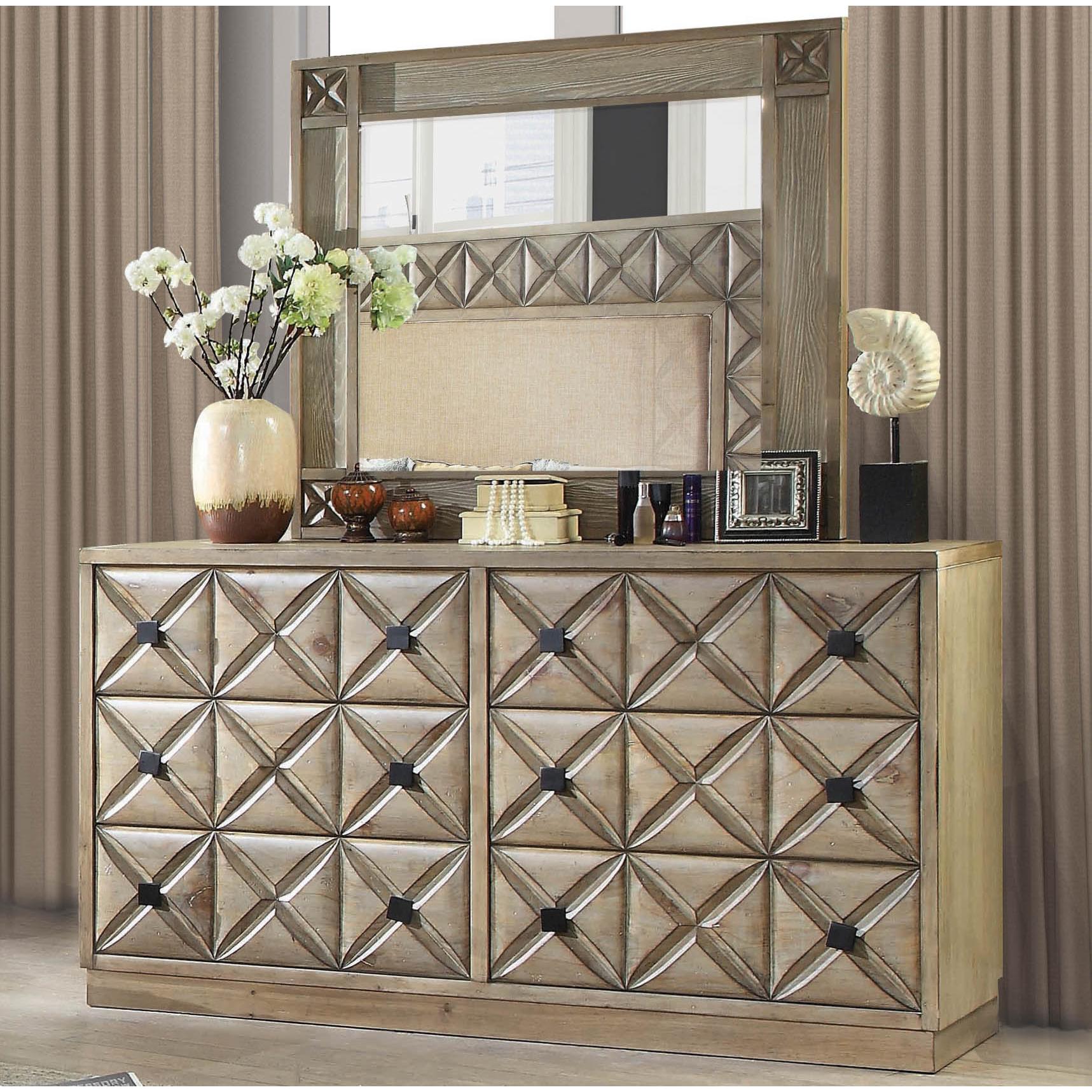  Furniture of America Markos Dresser Mirror CM7393M IMAGE 2