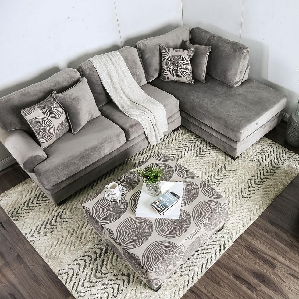  Furniture of America Bonaventura Fabric 2 pc Sectional SM5143GY-SECT IMAGE 3