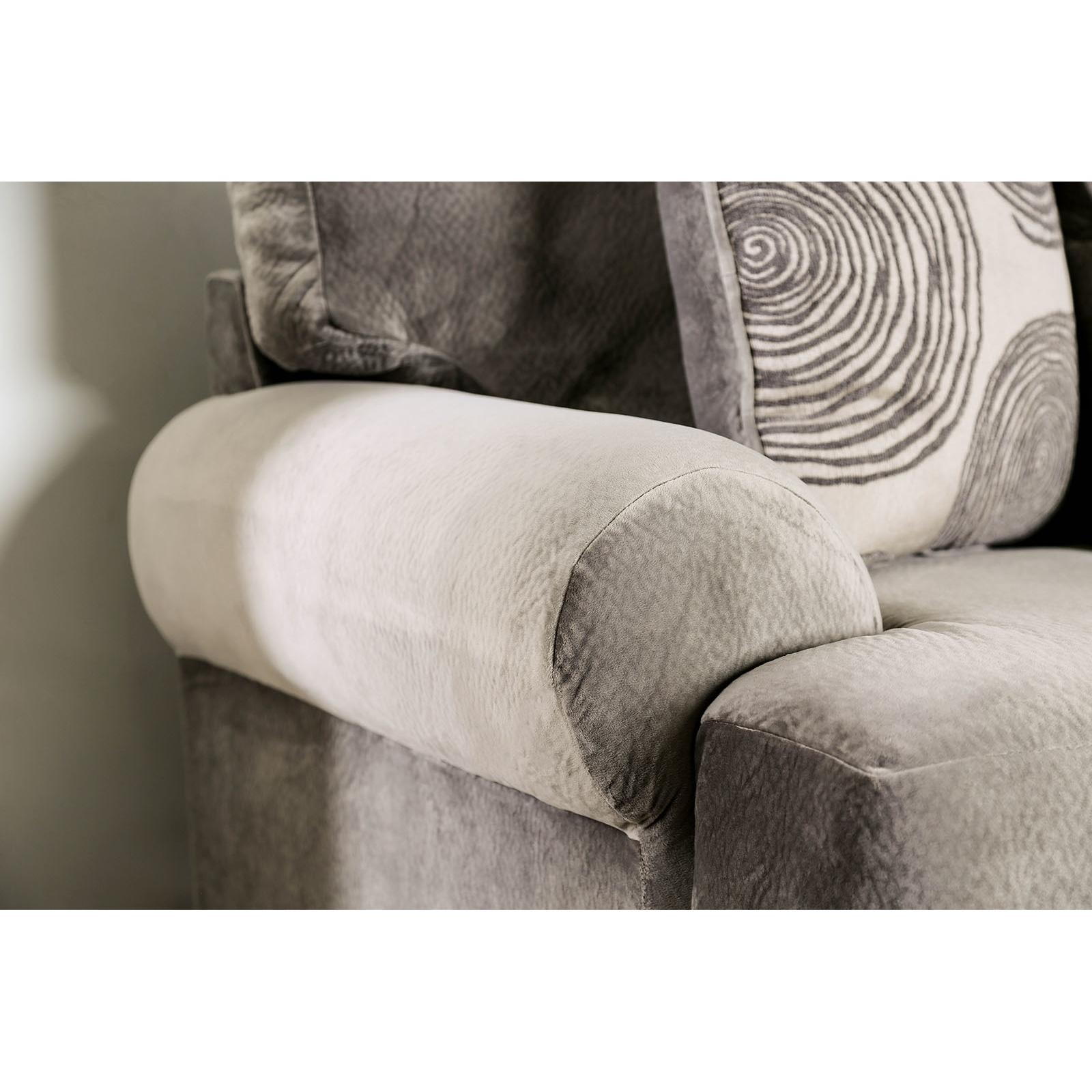  Furniture of America Bonaventura Fabric 2 pc Sectional SM5143GY-SECT IMAGE 4