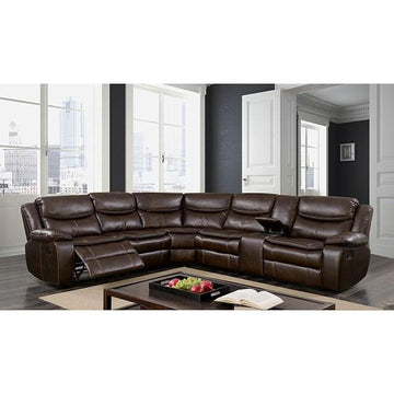  Furniture of America Pollux CM6982BR Sectional IMAGE 1
