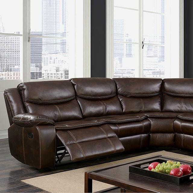 Furniture of America Pollux CM6982BR Sectional IMAGE 1