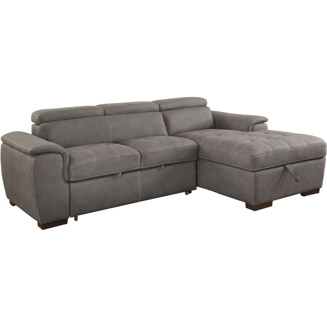  Furniture of America Patty Fabric Sleeper Sectional CM6514BR-SECT IMAGE 1