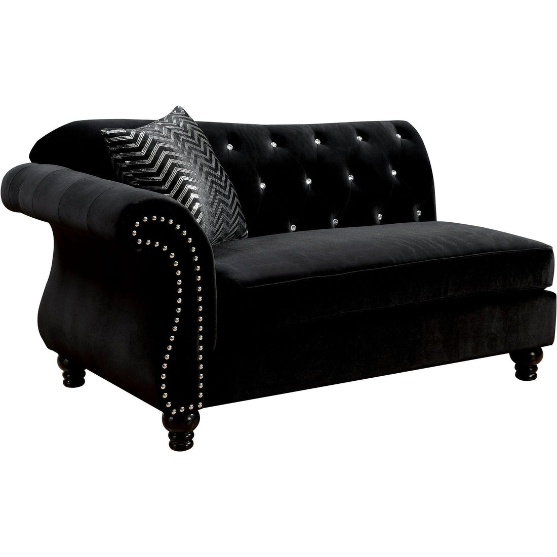  Furniture of America Jolanda Fabric 3 pc Sectional CM6158BK-SET IMAGE 1