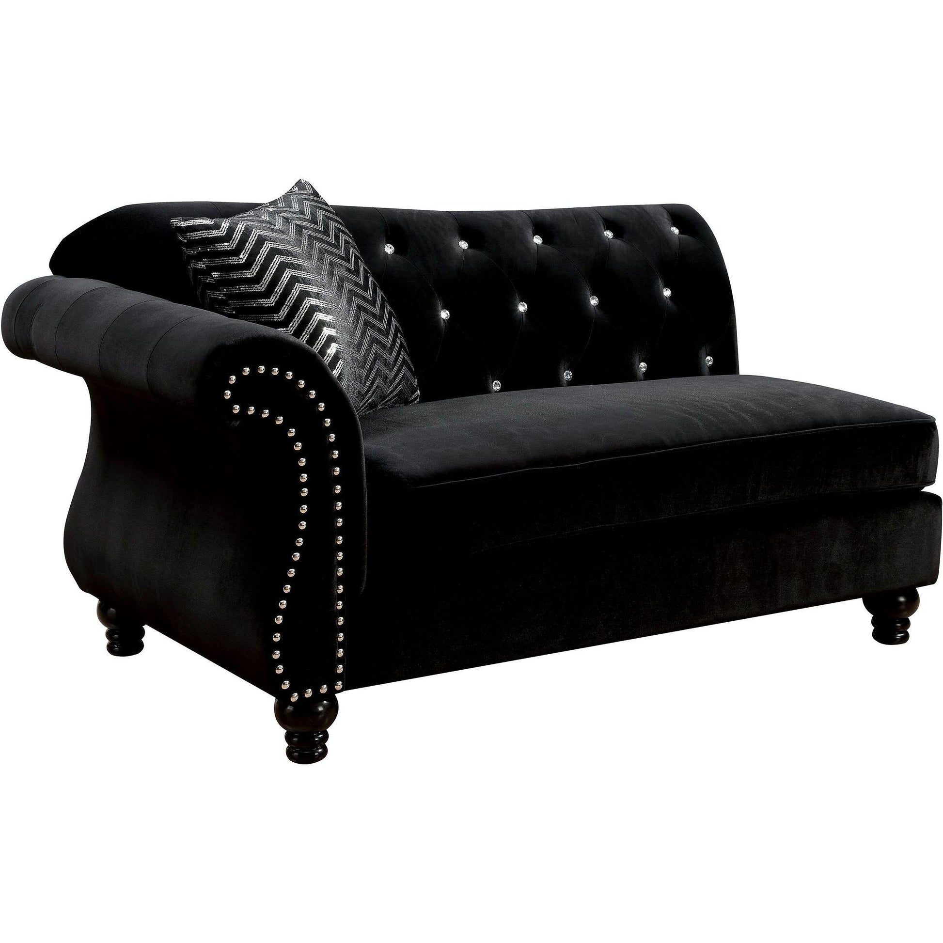  Furniture of America Jolanda Fabric 3 pc Sectional CM6158BK-SET IMAGE 2